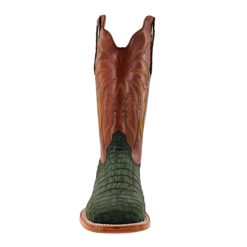 olive green caiman boots