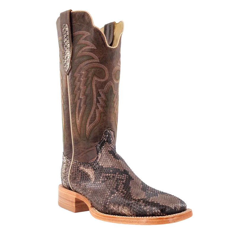 R. WATSON MEN'S RUSTIC PYTHON BELLY VINTAGE BOOT 