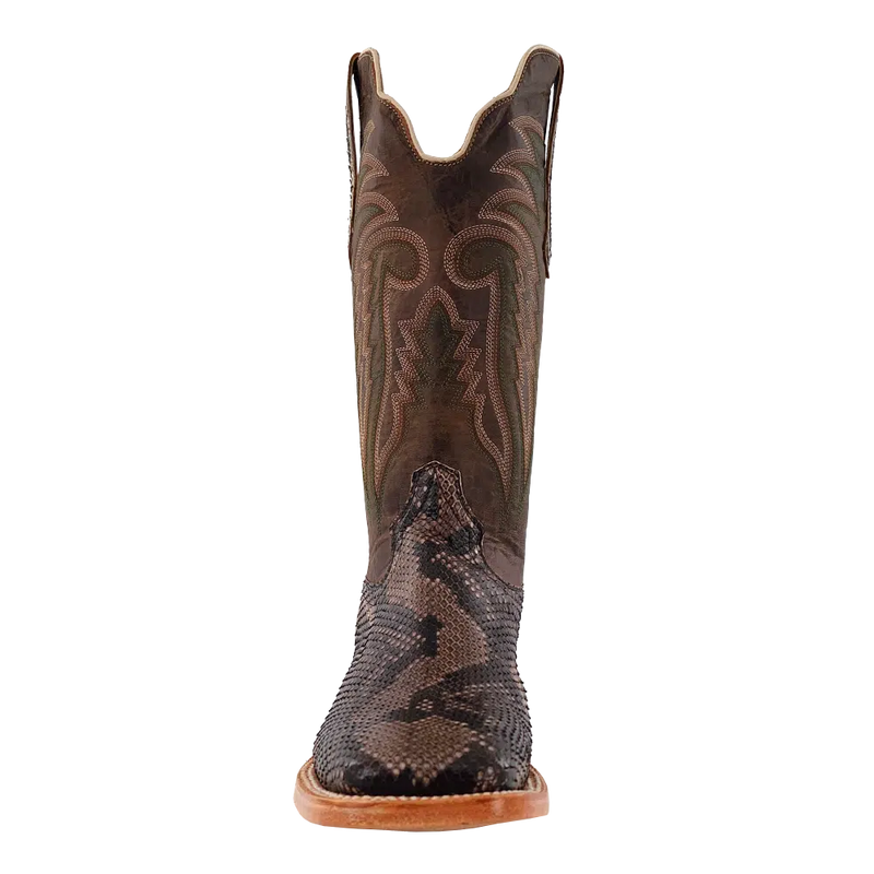 R. WATSON MEN'S RUSTIC PYTHON BELLY VINTAGE BOOT 