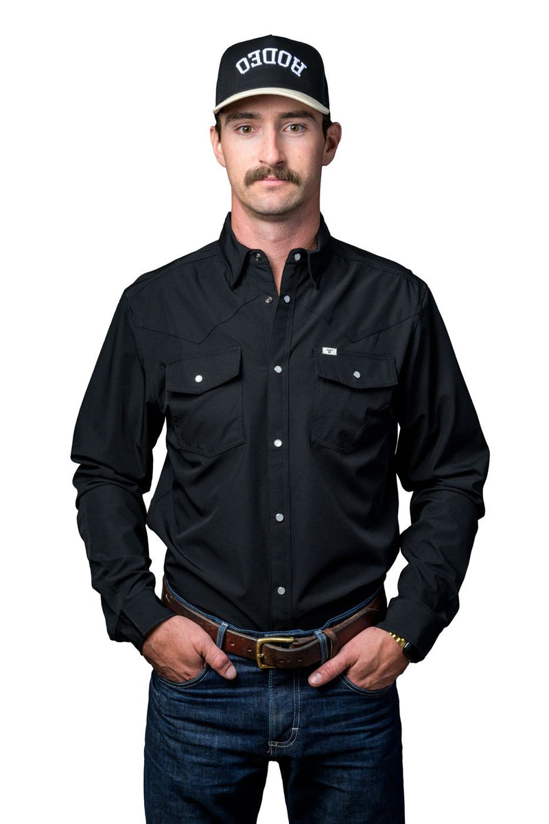 Ferrell CORE - Men's Black Long Sleeve Snap Shirt