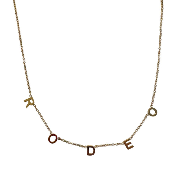 Christina Greene Rodeo Letter 18K Gold Necklace