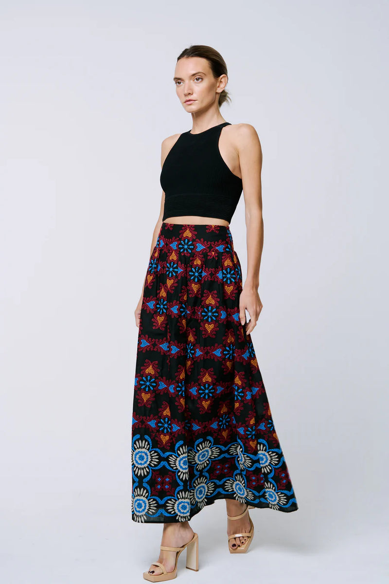 Ciebon Deana Embroidered Maxi Skirt