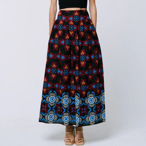 Ciebon Deana Embroidered Maxi Skirt