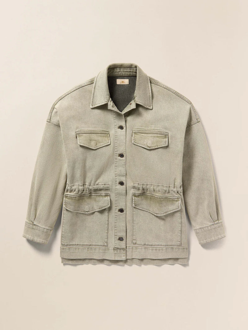 Faherty Sunwashed Denim Utility Jacket