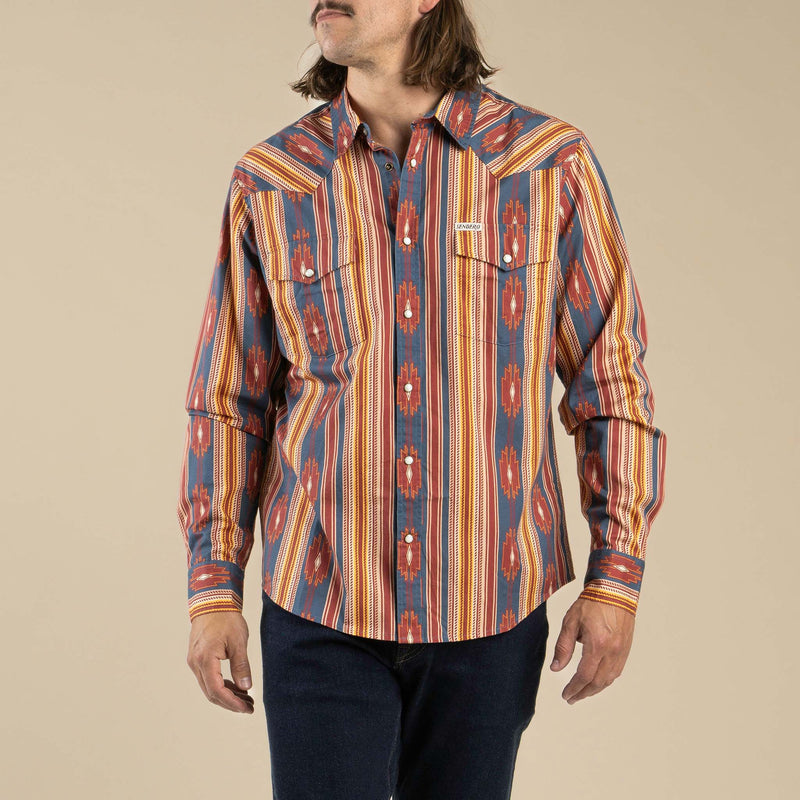 Sendero The Wyatt Pearl Snap Long Sleeve Serape Shirt