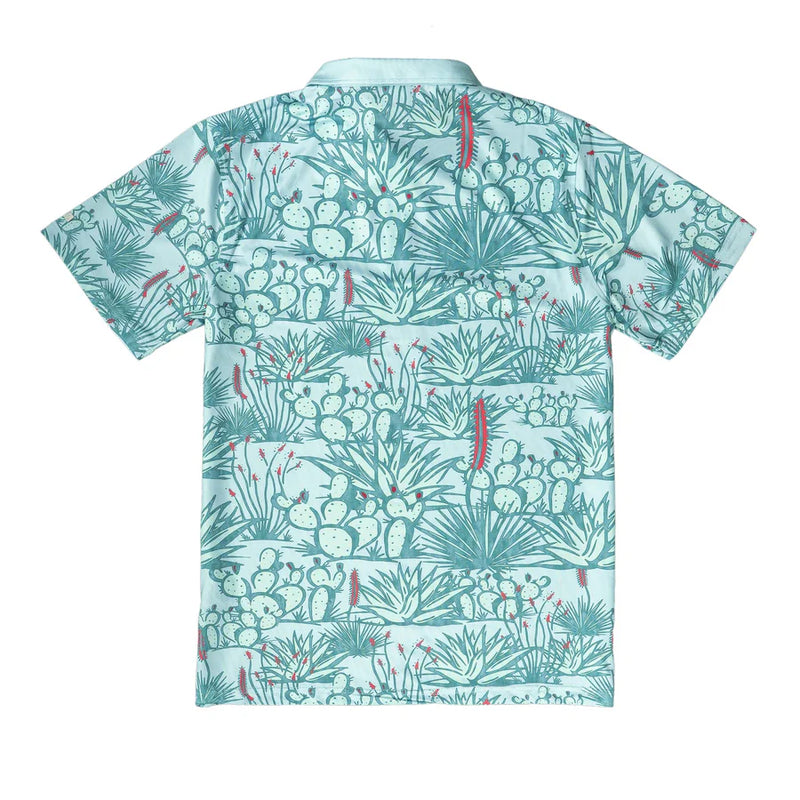 Cactus print polo