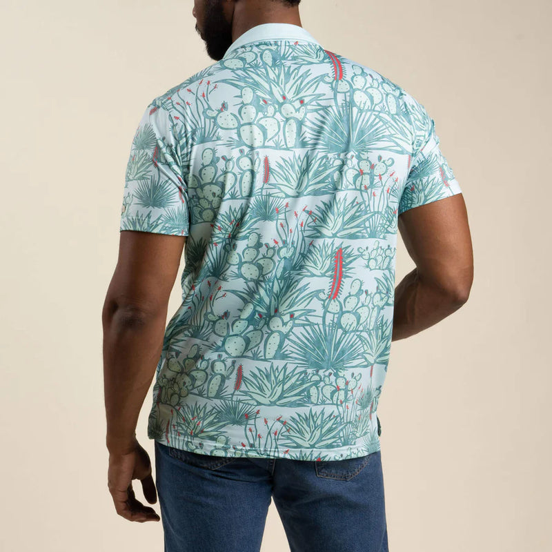 Cactus print polo