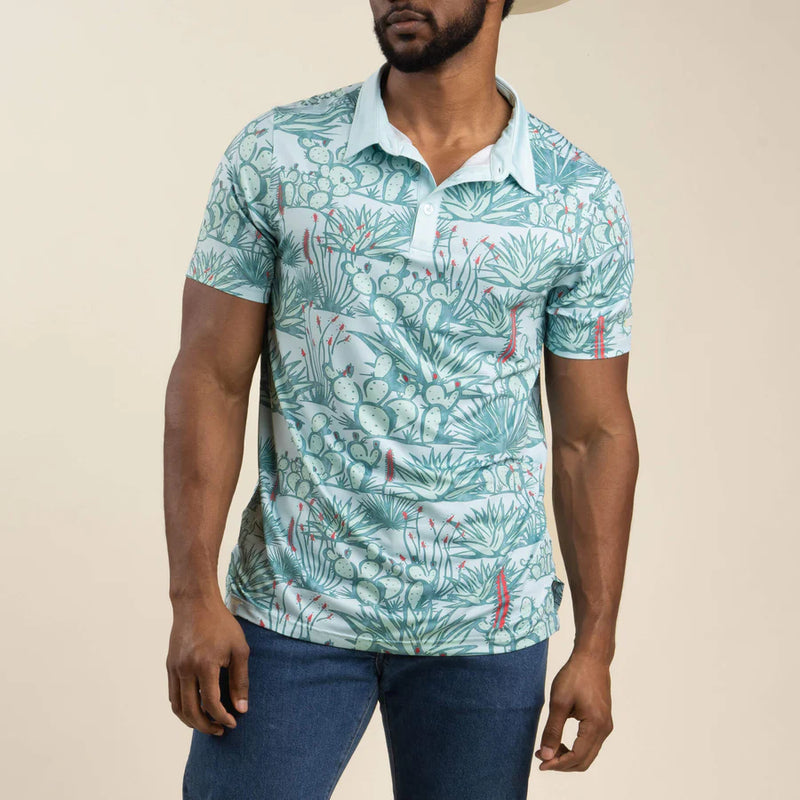 Cactus print polo