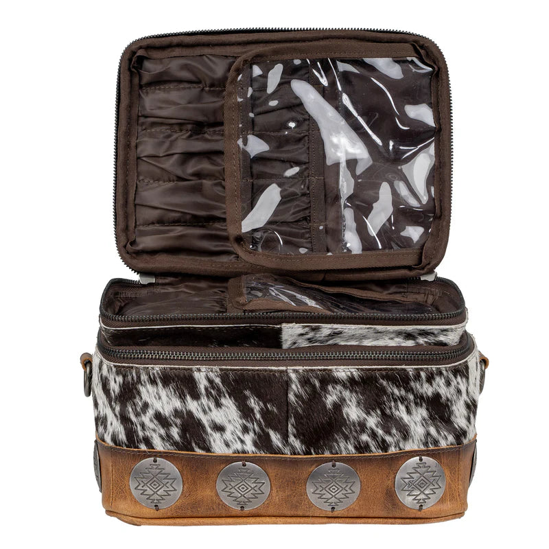STS Vaquero Cowhide Glamour Makeup Organizer