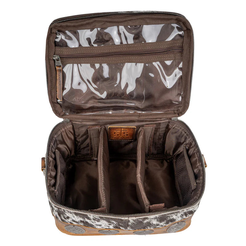 STS Vaquero Cowhide Glamour Makeup Organizer
