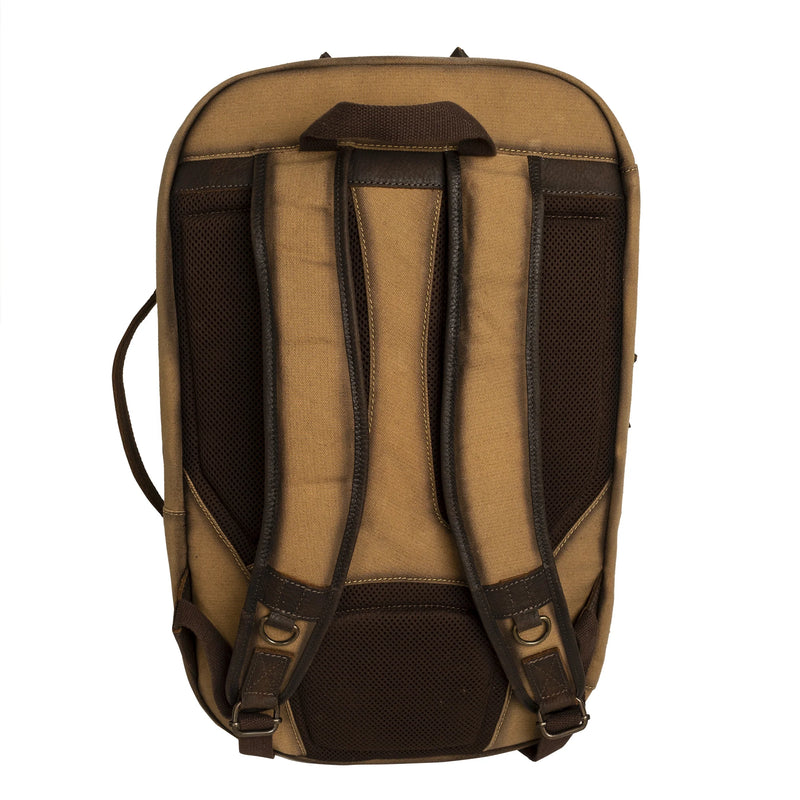Canvas backpack with multiple compartment storage