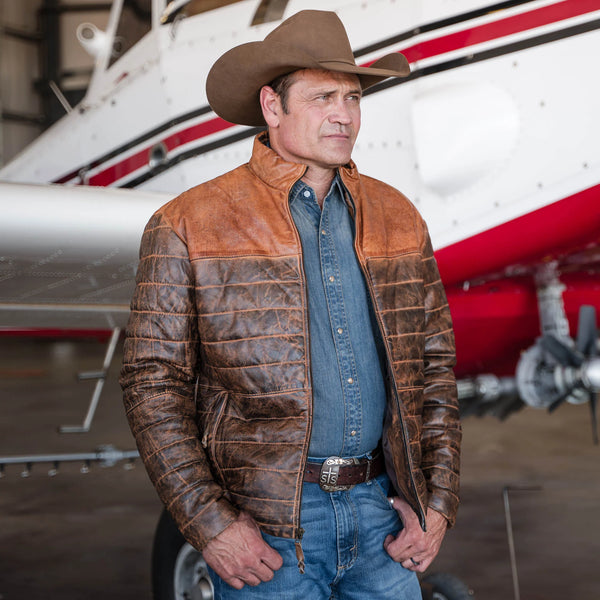 STS Leather Clyde Tobacco Jacket 