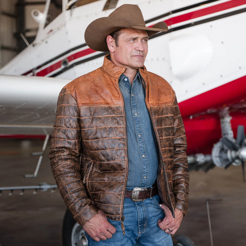 STS Leather Clyde Tobacco Jacket 