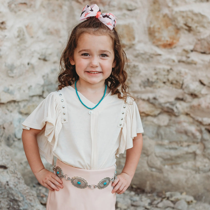 SHAE BABY STUD CREAM SHIRT 