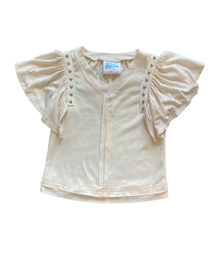 SHAE BABY STUD CREAM SHIRT 