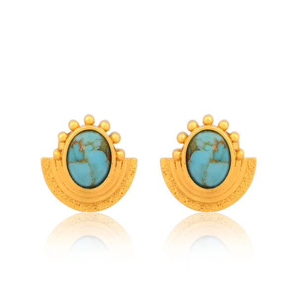 Christina Greene Santorini Sunset Stud Earrings - Turquoise