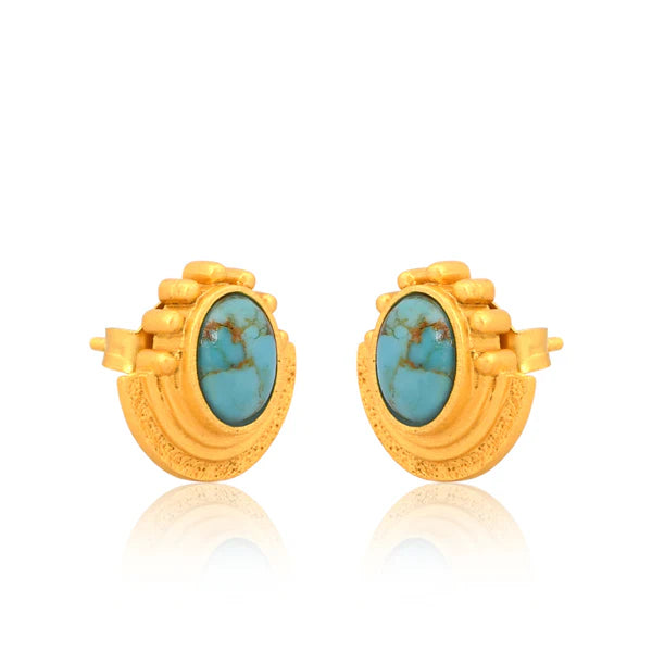 Christina Greene Santorini Sunset Stud Earrings - Turquoise