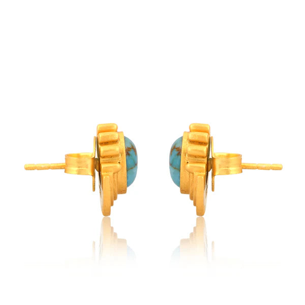 Christina Greene Santorini Sunset Stud Earrings - Turquoise