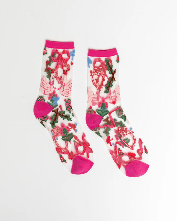 SOCK CANDY Balletcore Sheer Crew Sock