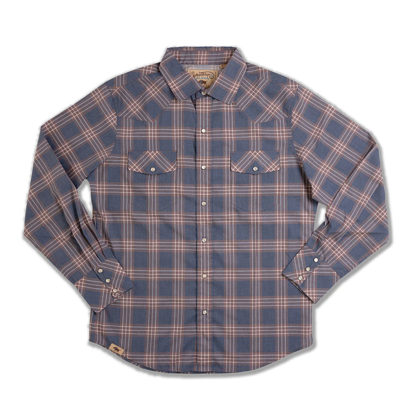 Western Aloha Palaka Nui Navy Brown