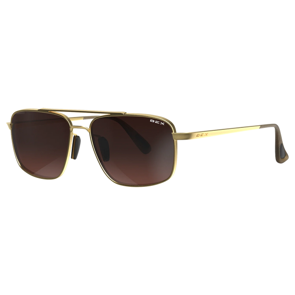 BEX ACCEL GOLD, BROWN AND SILVER SUNGLASSES