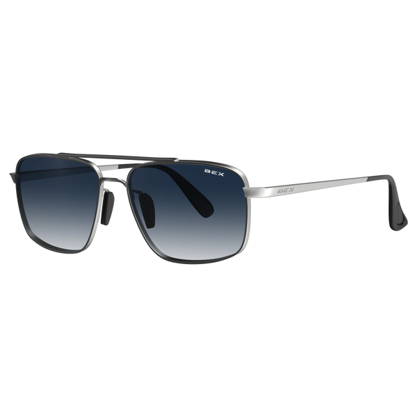 BEX ACCEL SILVER AND SAPPHIRE SUNGLASSES