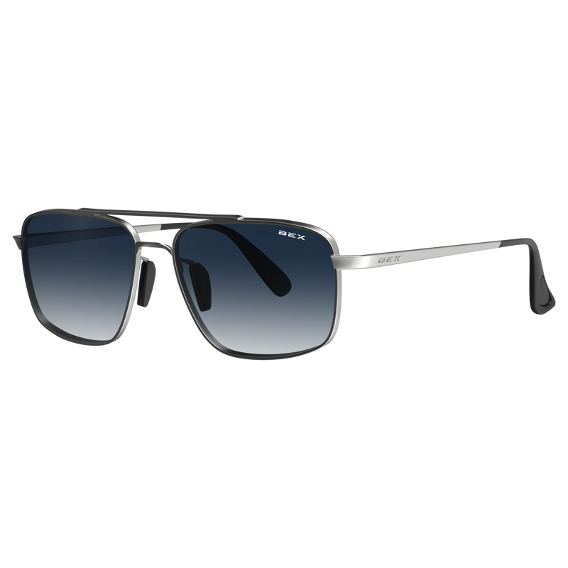 BEX ACCEL SILVER AND SAPPHIRE SUNGLASSES