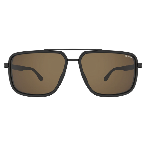 BEX DUSK MATTE BLACK, BROWN AND SILVER SUNGLASSES