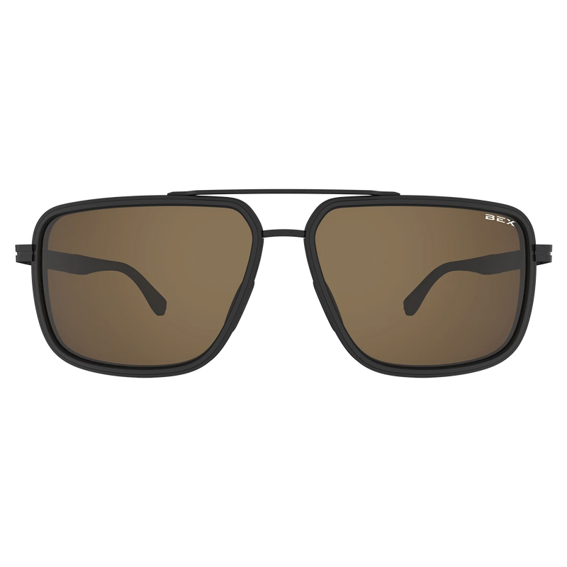 BEX DUSK MATTE BLACK, BROWN AND SILVER SUNGLASSES