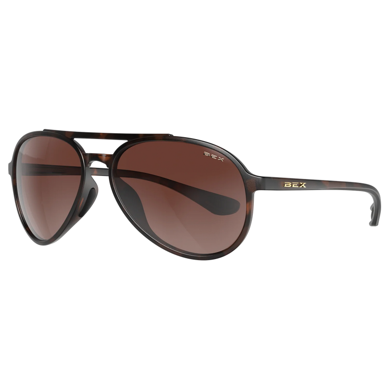 BEX WESLEY LITE TORTOISE, BROWN AND SILVER SUNGLASSES