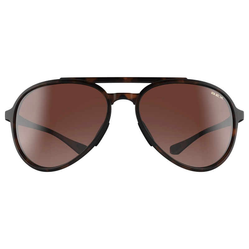 BEX WESLEY LITE TORTOISE, BROWN AND SILVER SUNGLASSES