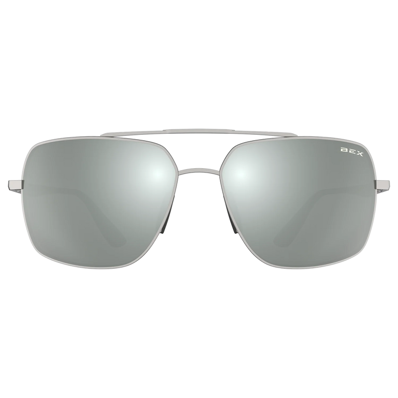 BEX WING MATTE SILVER, GRAY AND SILVER SUNGLASSES 