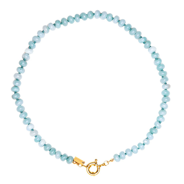 Christina Greene Sweet Stone Beaded Knotted Necklace - Amazonite