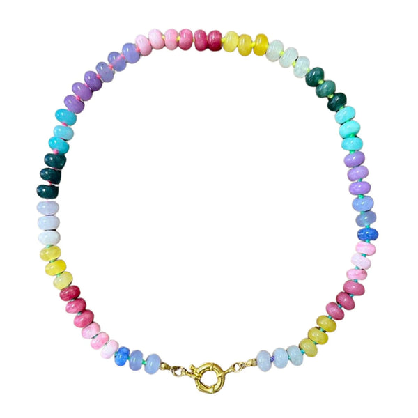 Christina Greene Sweet Stone Beaded Knotted Necklace - Pastel