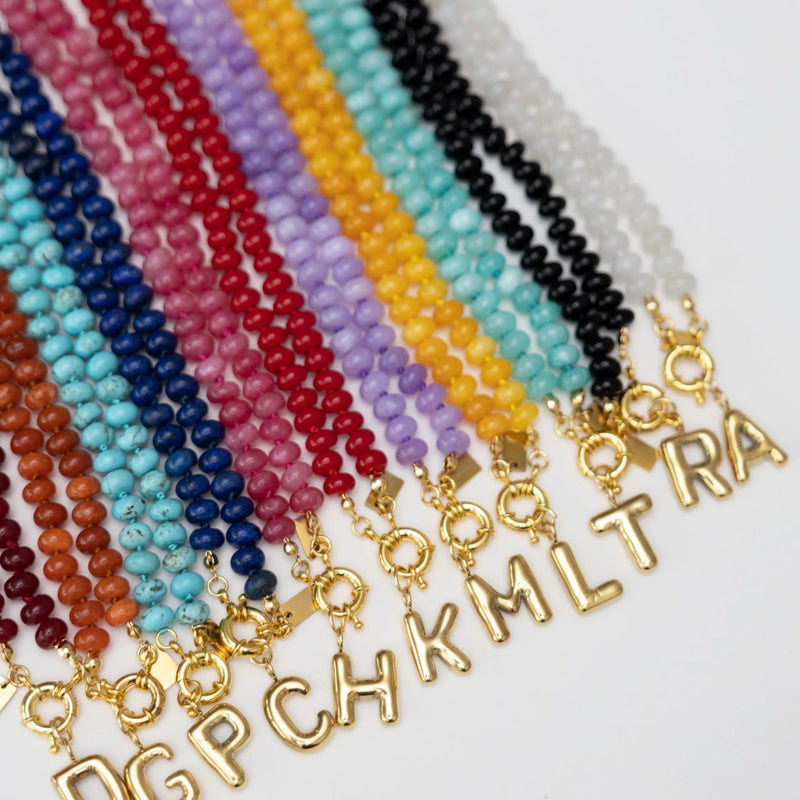 Christina Greene Sweet Stone Beaded Knotted Necklace - Amazonite