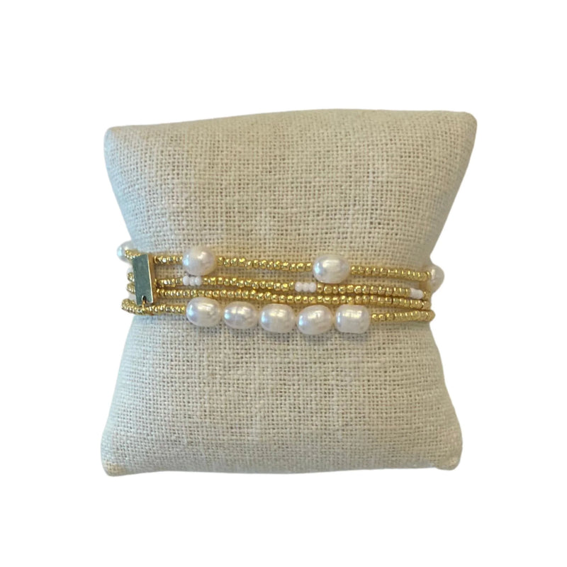 Christina Greene Swept Away Pearl Beaded Bracelet Set