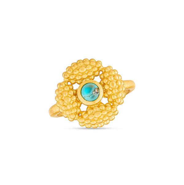 CHRISTINA GREENE SWEET CLOVER RING- ADJUSTABLE 