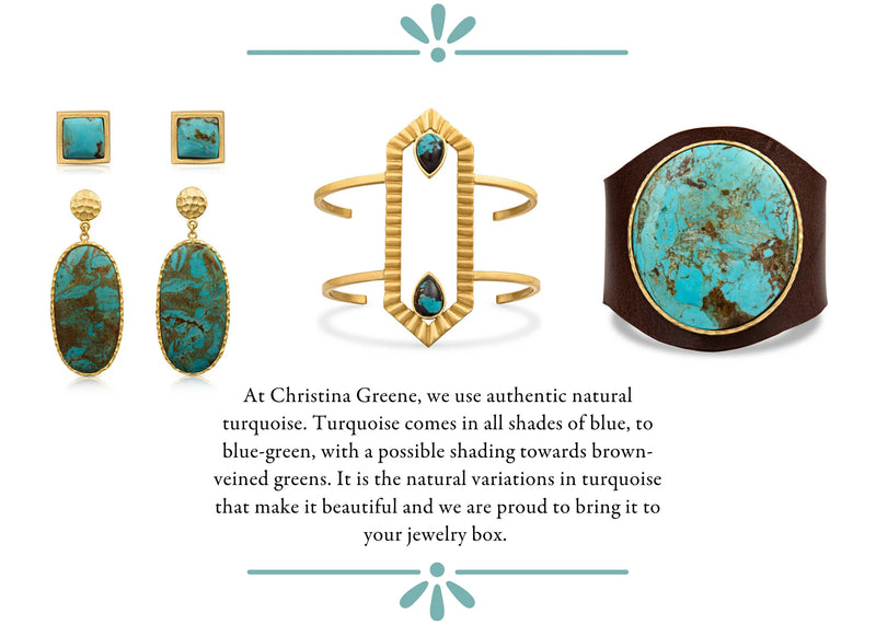 Christina Greene Deco Twin Stone Ring - Turquoise