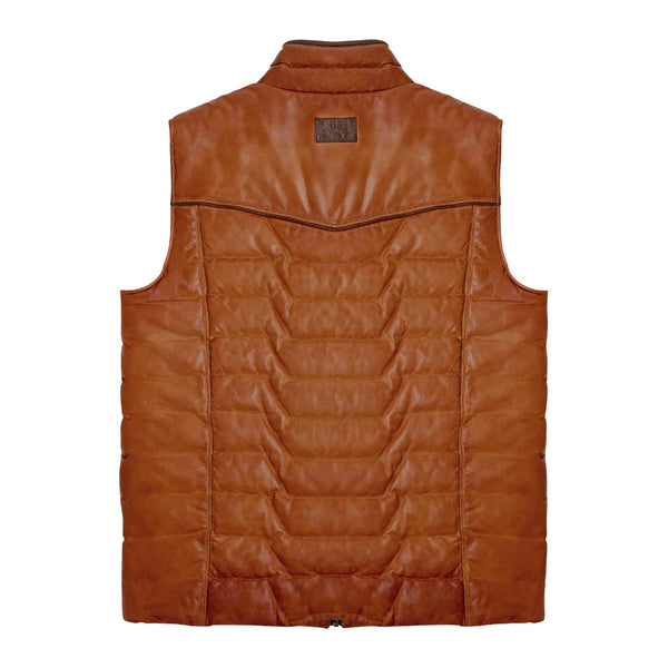 Texas Standard Maverick Leather Vest - Cognac