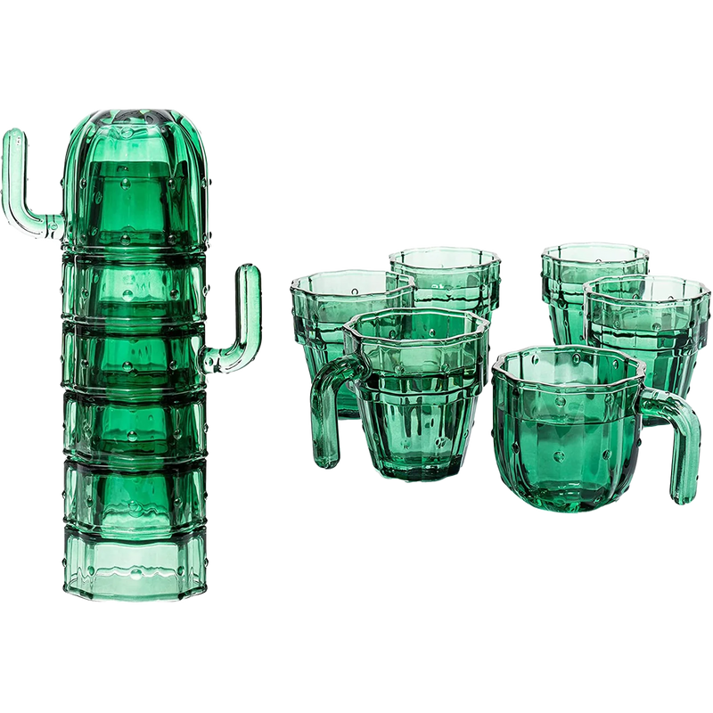 THE WINE SAVANT Cactus Stackable Glasses