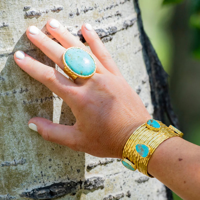 Christina Greene Statement Ring - Turquoise