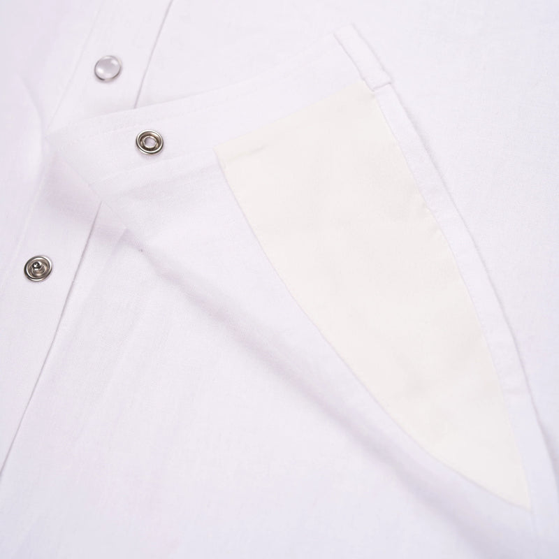 Stockyards Supply Co. "El Hefe" - Linen Pearl Snap Shirt