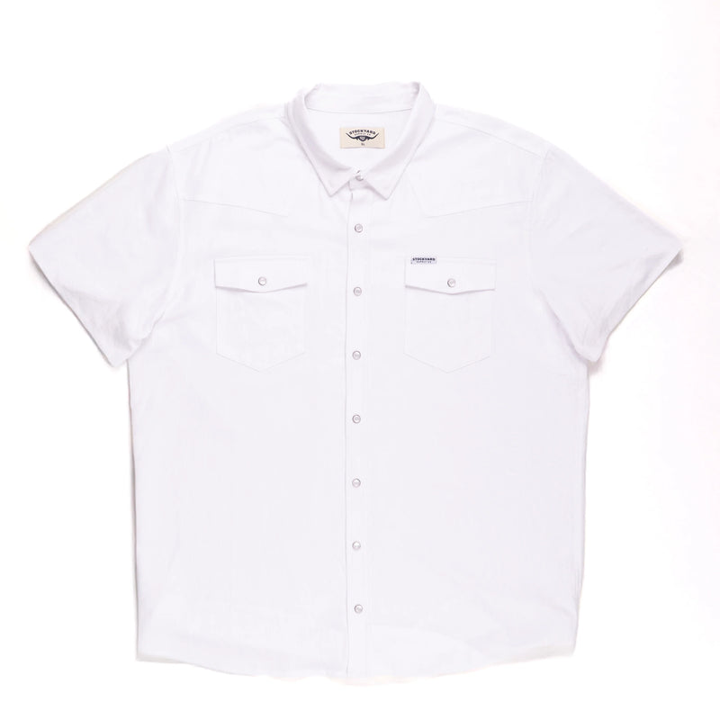 Stockyards Supply Co. "El Hefe" - Linen Pearl Snap Shirt
