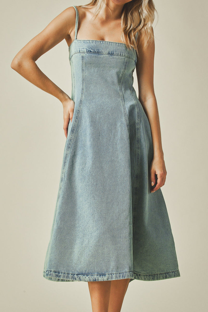 western denim midi dress YNAKIM JULIA LONG DENIM DRESS – Maverick Fine Western Wear