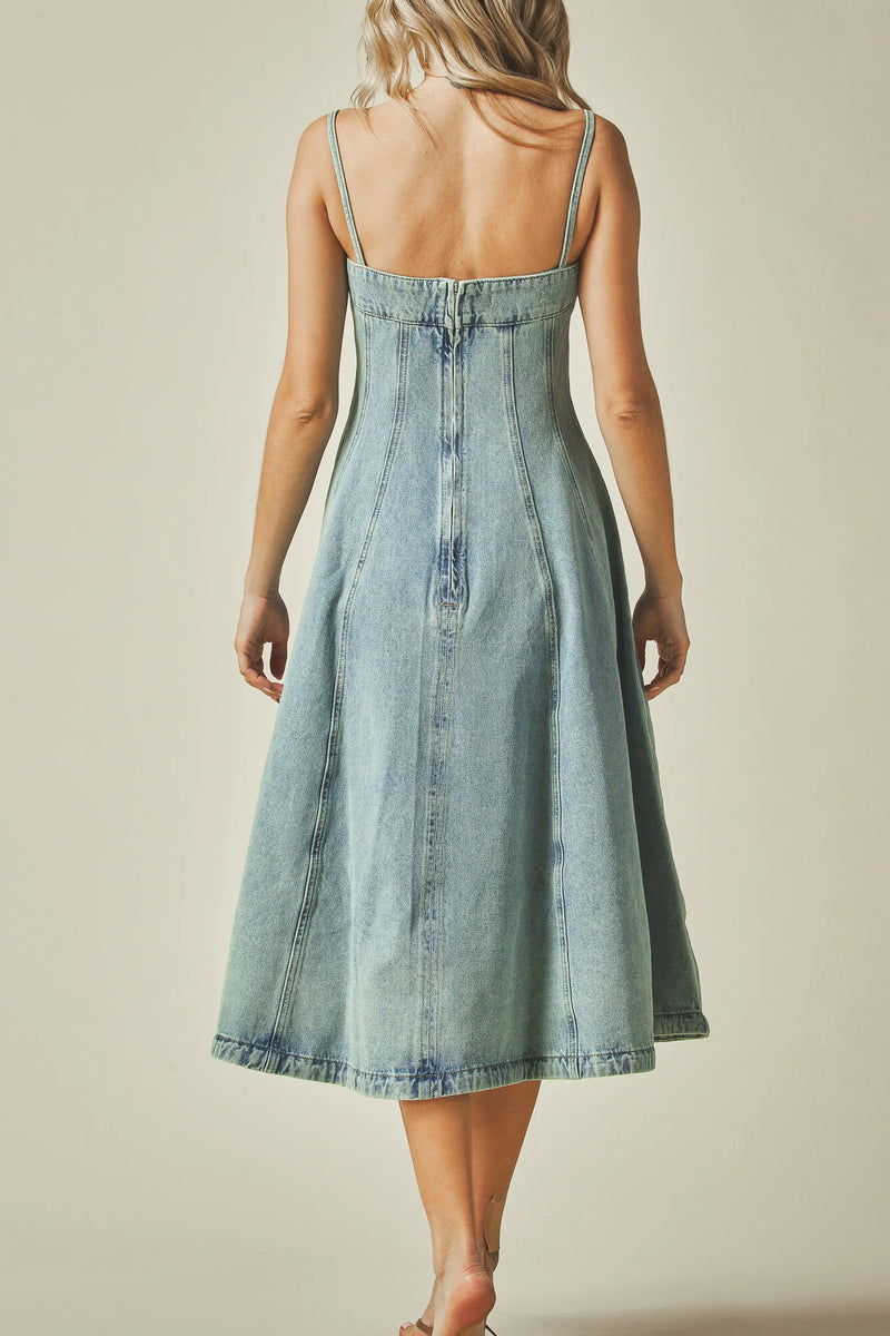 YNAKIM JULIA LONG DENIM DRESS – Maverick Fine Western Wear