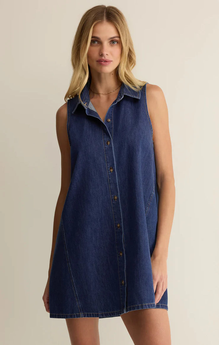 Z Supply New Light Denim Mini Dress  Maverick Fine Western Wear