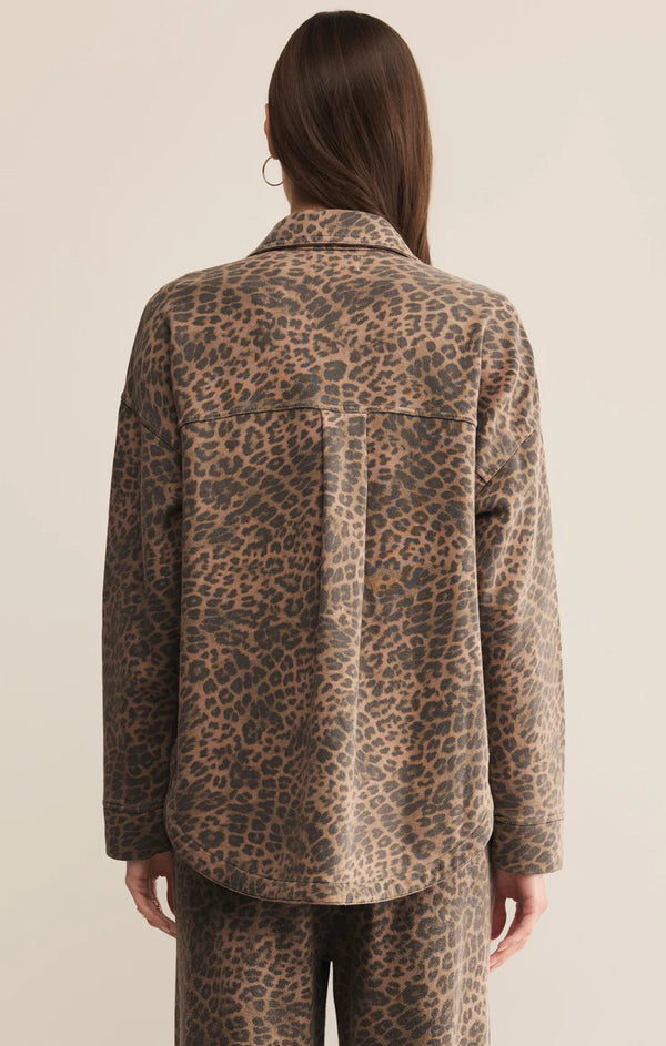 Z Supply All Day Knit Leopard Jacket