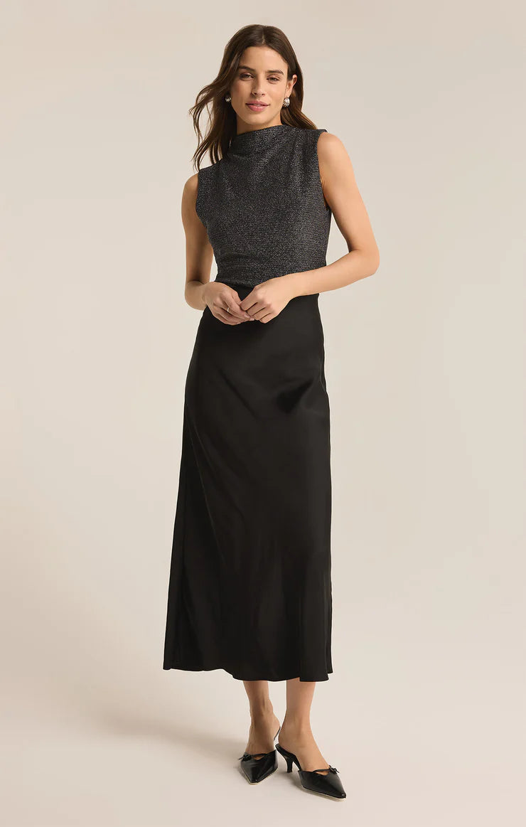 Z Supply Europa Luxe Sheen Midi Skirt