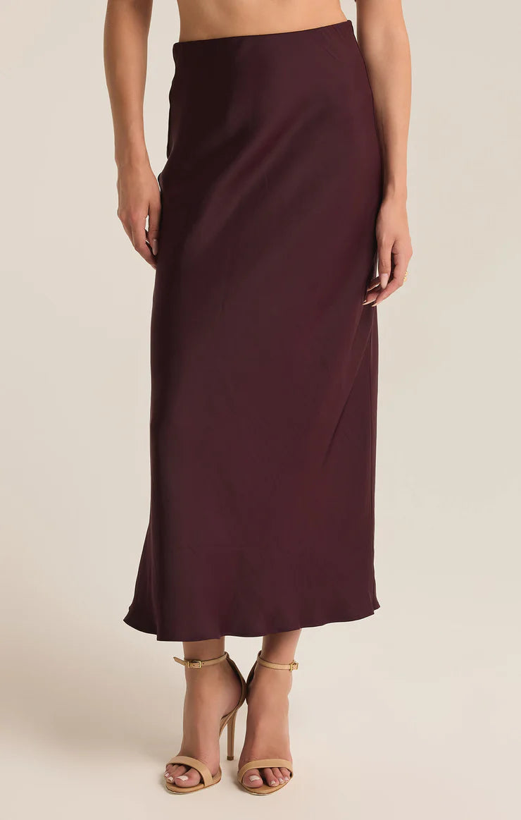 Z SUPPLY Europa Luxe Sheen Midi Skirt