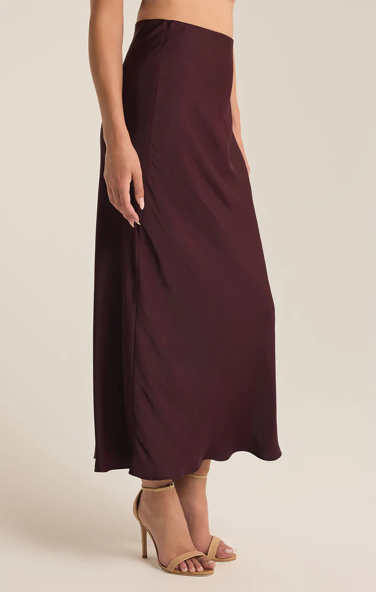 Z SUPPLY Europa Luxe Sheen Midi Skirt